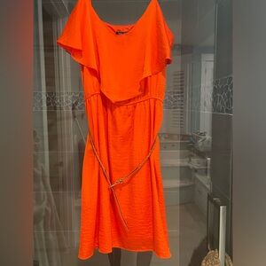 Gorgeous Bisou, tank dress,  orange